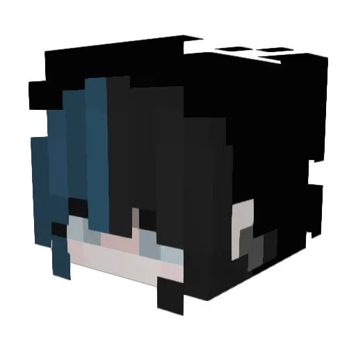 GhostP4vlik Minecraft avatar head, 3D render