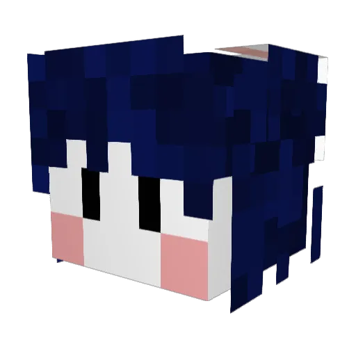 GhostPNG666 Minecraft avatar head, 3D render