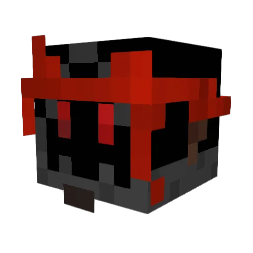 GhostPac Minecraft avatar head, 3D render
