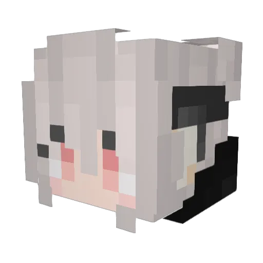 GhostPeppers Minecraft avatar head, 3D render
