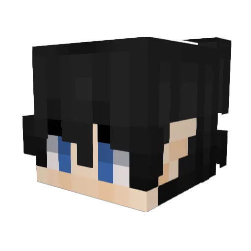 GhostPkVT Minecraft avatar head, 3D render