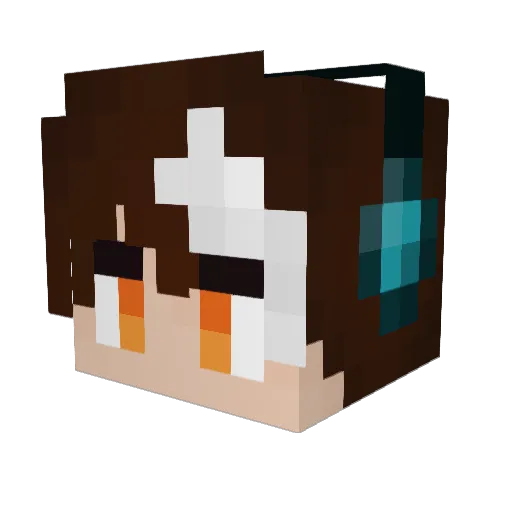 GhostPrinceIII Minecraft avatar head, 3D render