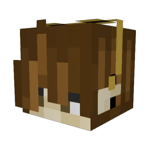 GhostRad1o Minecraft avatar head, 3D render