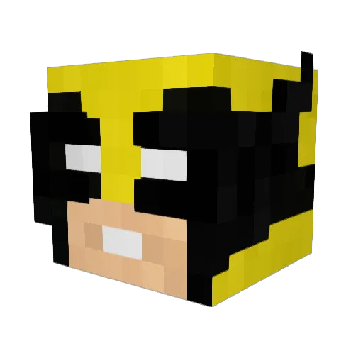 GhostRiderFire Minecraft avatar head, 3D render