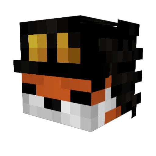 GhostRizor Minecraft avatar head, 3D render