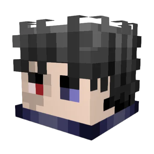 GhostRyujin Minecraft avatar head, 3D render