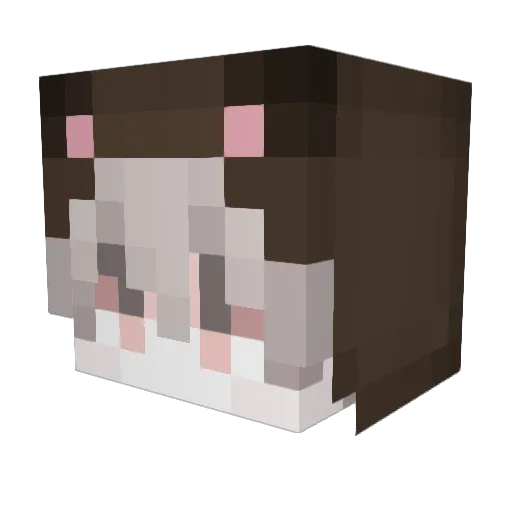 GhostSilly Minecraft avatar head, 3D render