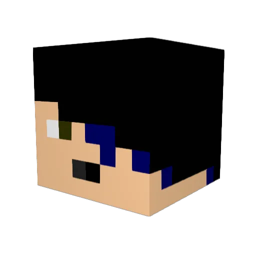 GhostSoul Minecraft avatar head, 3D render