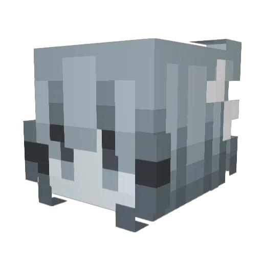GhostStories Minecraft avatar head, 3D render