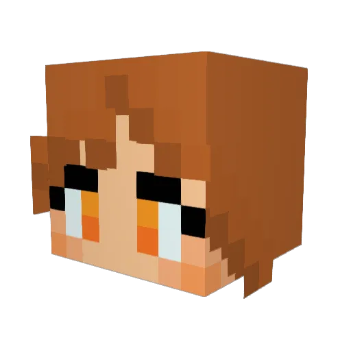 GhostTilly Minecraft avatar head, 3D render