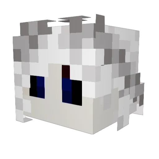GhostToast124 Minecraft avatar head, 3D render