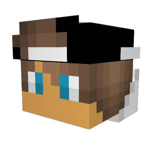 GhostTobi Minecraft avatar head, 3D render