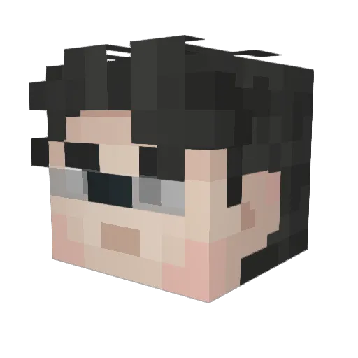 GhostTost Minecraft avatar head, 3D render