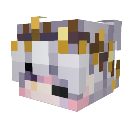 GhostV1 Minecraft avatar head, 3D render
