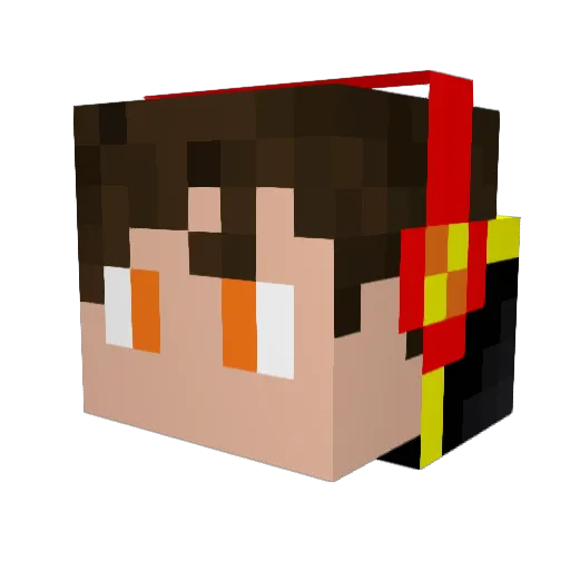 GhostVF Minecraft avatar head, 3D render