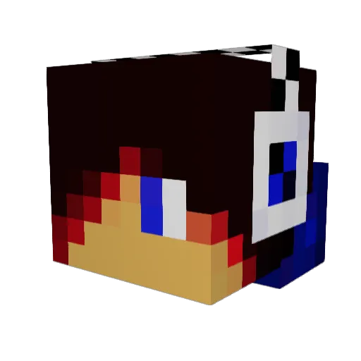 GhostViber Minecraft avatar head, 3D render