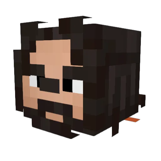 GhostWolf025 Minecraft avatar head, 3D render