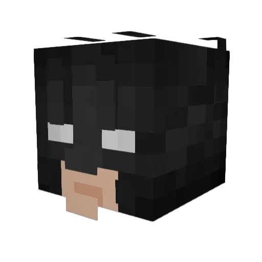 GhostWolf_09 Minecraft avatar head, 3D render