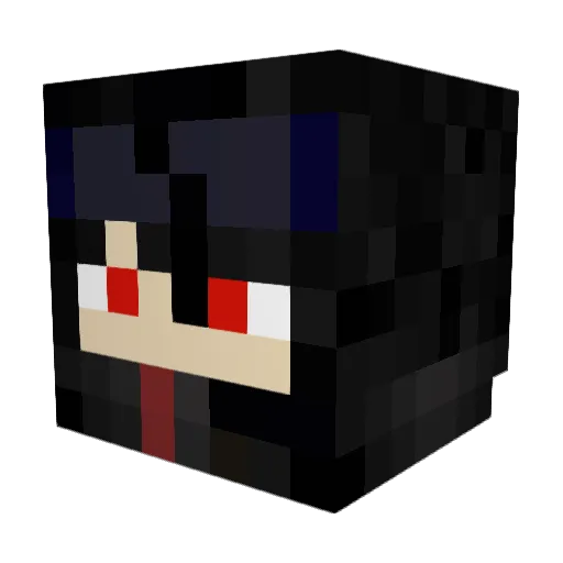 GhostXNet Minecraft avatar head, 3D render