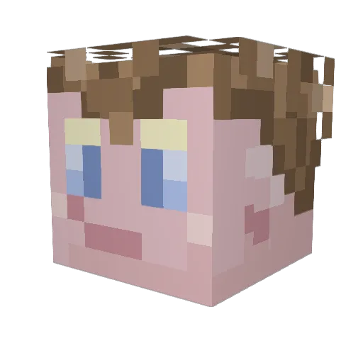 GhostXRue Minecraft avatar head, 3D render