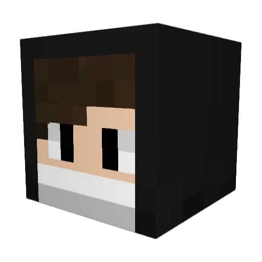 GhostYarikPlay Minecraft avatar head, 3D render