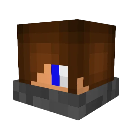 Ghost_05 Minecraft avatar head, 3D render