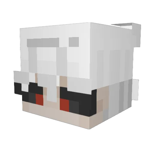 Ghost_321 Minecraft avatar head, 3D render