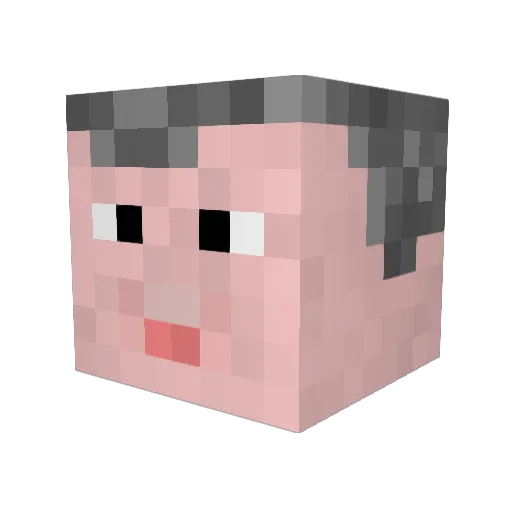Ghost_42 Minecraft avatar head, 3D render