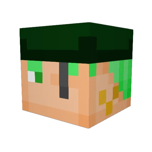 Ghost_Berry Minecraft avatar head, 3D render