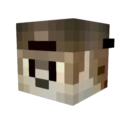 Ghost_Boy02 Minecraft avatar head, 3D render