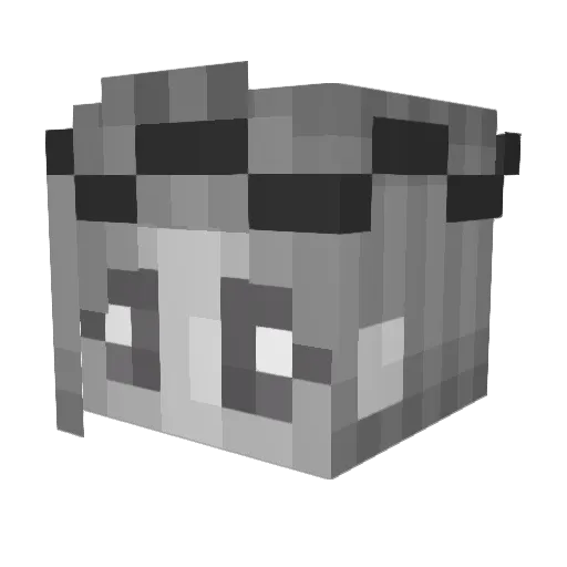 Ghost_Emee Minecraft avatar head, 3D render