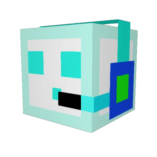 Ghost_Gamer_123 Minecraft avatar head, 3D render