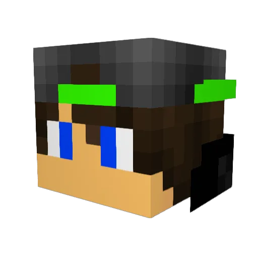 Ghost_HD_xD Minecraft avatar head, 3D render