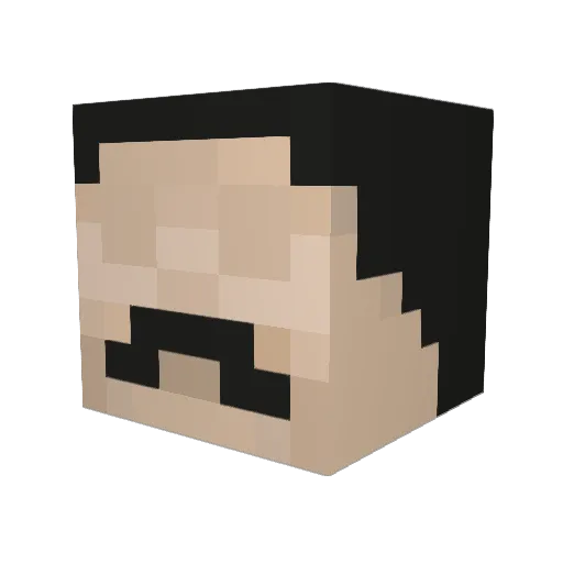 Ghost_Head33 Minecraft avatar head, 3D render