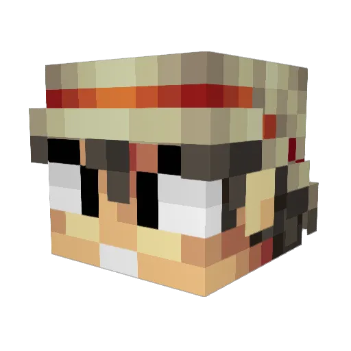 Ghost_Ia Minecraft avatar head, 3D render