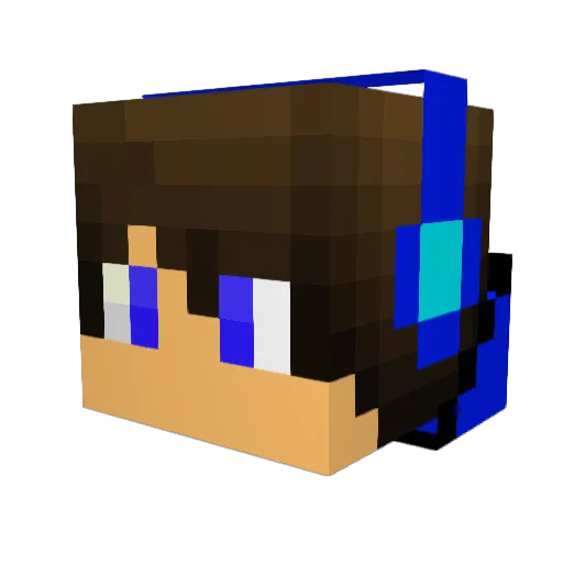 Ghost_Justin Minecraft avatar head, 3D render