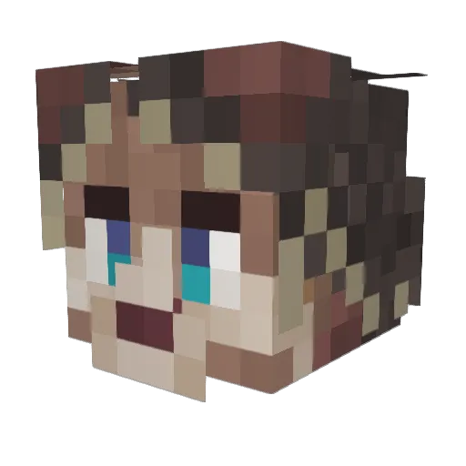 Ghost_LiFeng Minecraft avatar head, 3D render