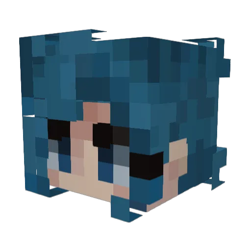 Ghost_Locke Minecraft avatar head, 3D render