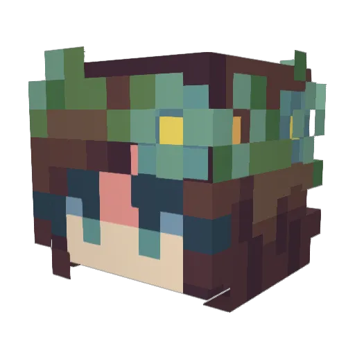 Ghost_Mommy Minecraft avatar head, 3D render
