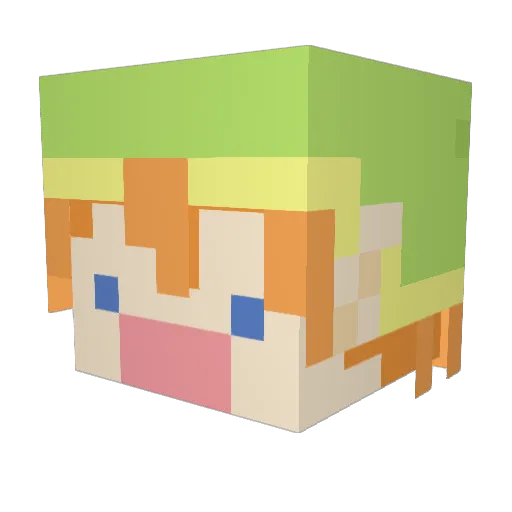 Ghost_Pepper_01 Minecraft avatar head, 3D render