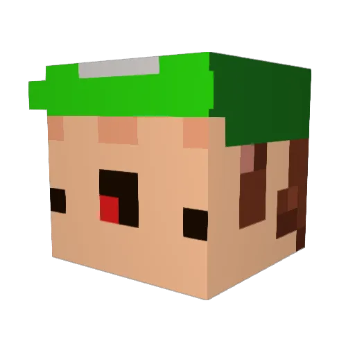 Ghost_Pick Minecraft avatar head, 3D render