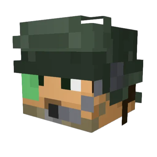 Ghost_Raptor18 Minecraft avatar head, 3D render
