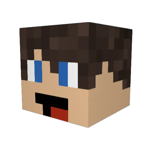 Ghost_goat Minecraft avatar head, 3D render