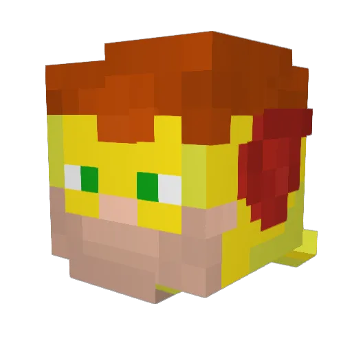 Ghost_hand Minecraft avatar head, 3D render