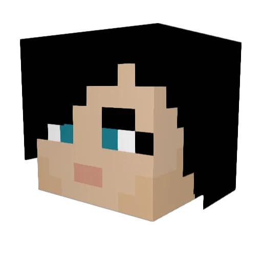 Ghost_hunter_03 Minecraft avatar head, 3D render