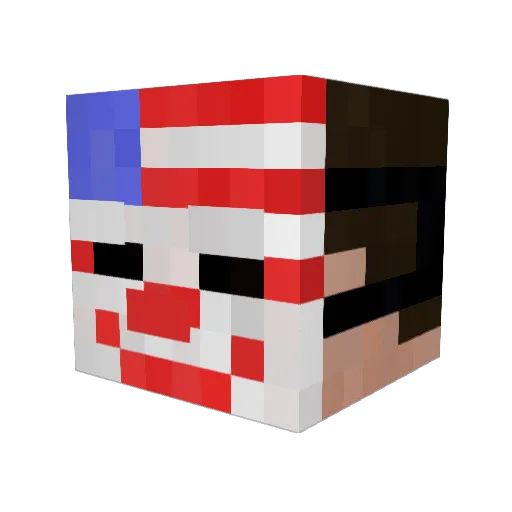 Ghost_l0 Minecraft avatar head, 3D render