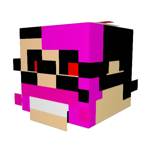 Ghosta12jo Minecraft avatar head, 3D render