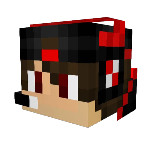 Ghostattraction Minecraft avatar head, 3D render