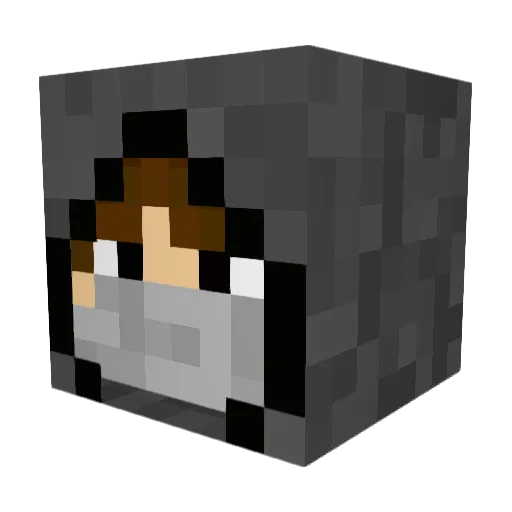 Ghostbadger7 Minecraft avatar head, 3D render