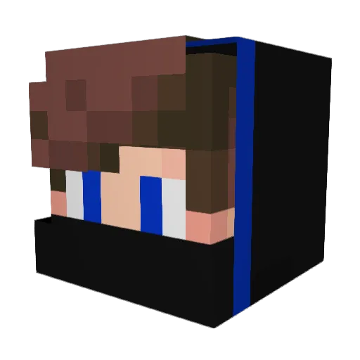 Ghostboss25 Minecraft avatar head, 3D render
